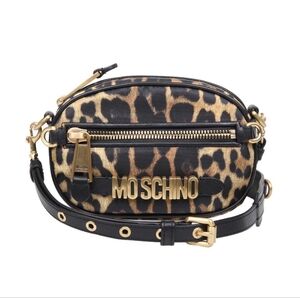 MOSCHINO Leopard Print Crossbody Purse